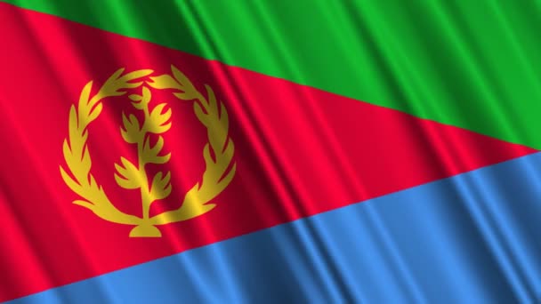 Eritrea-Flagge geschwenkt — Stockvideo