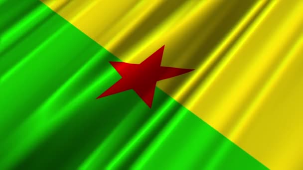 Frans guyana guyane vlag wapperend — Stockvideo