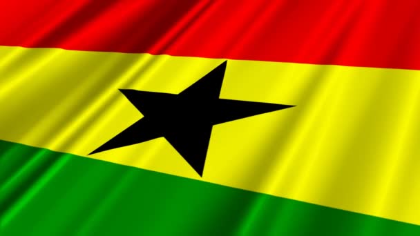 Drapeau Ghana agitant — Video