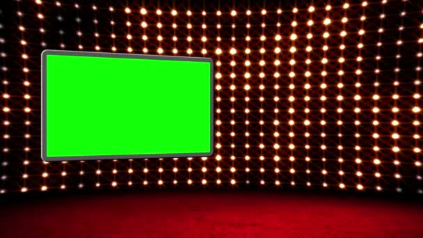 Zelená obrazovka boxovaném designu — Stock video