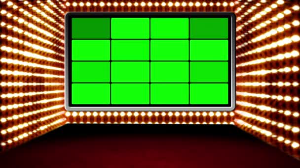 Zelená obrazovka box design kouzlo virtuální studio — Stock video