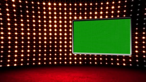 Diseño de caja de pantalla verde Glamour Virtual Studio — Vídeo de stock