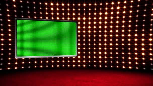 Groen scherm vak ontwerp glamour virtuele studio — Stockvideo