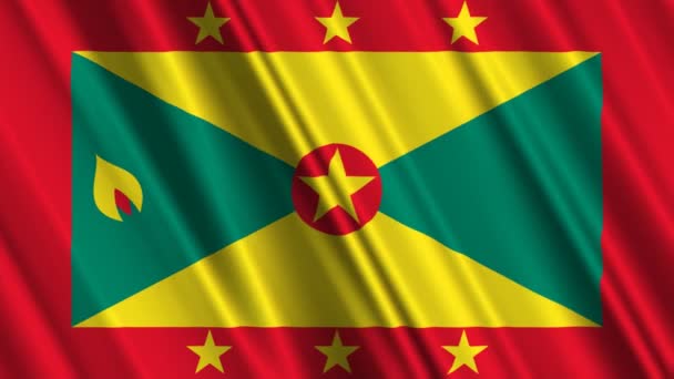 Прапор Гренади розмахуючи — стокове відео