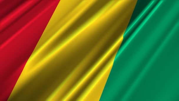 Bandera de Guinea ondeando — Vídeos de Stock