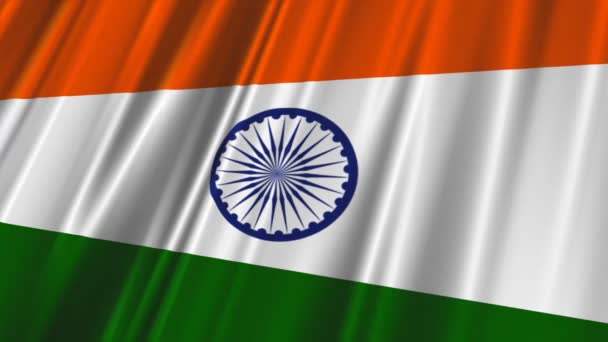 Bandeira da Índia acenando — Vídeo de Stock