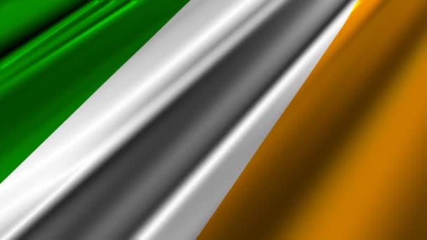 Irische Flagge geschwenkt — Stockvideo