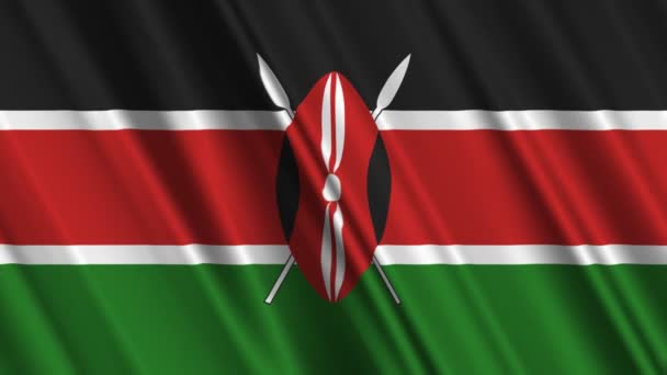 Kenya Drapeau agitant 