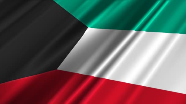 Kuwait Flag waving — Stock Video