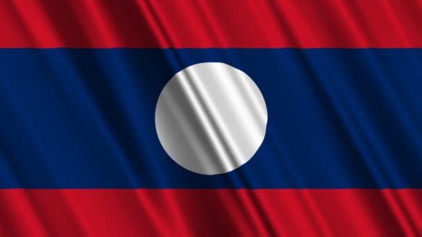 Laos Drapeau agitant 