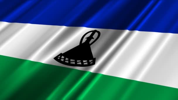 Drapeau du Lesotho agitant 