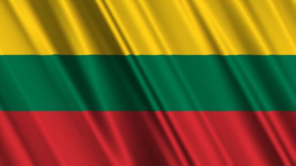 Lithuania Flag waving — Stock Video
