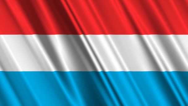 Bandeira do Luxemburgo acenando — Vídeo de Stock