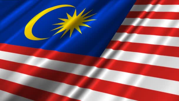 Maleisische vlag — Stockvideo