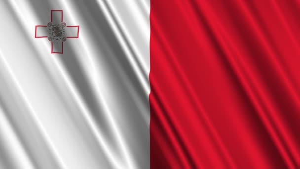 Malta flagge — Stockvideo