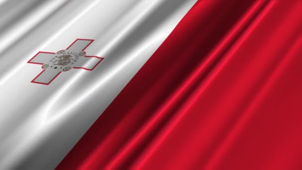 Malta flagge — Stockvideo