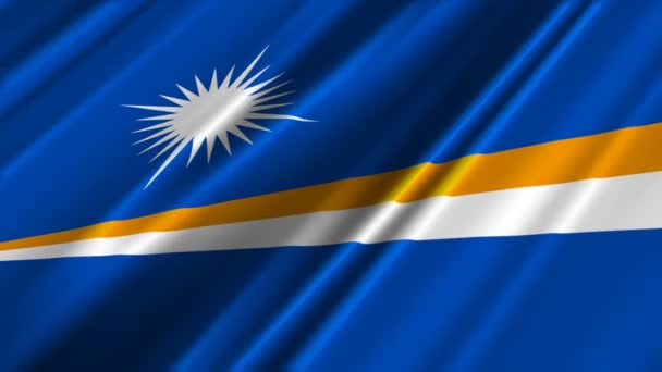 Флаг Маршалловых островов — стоковое видео
