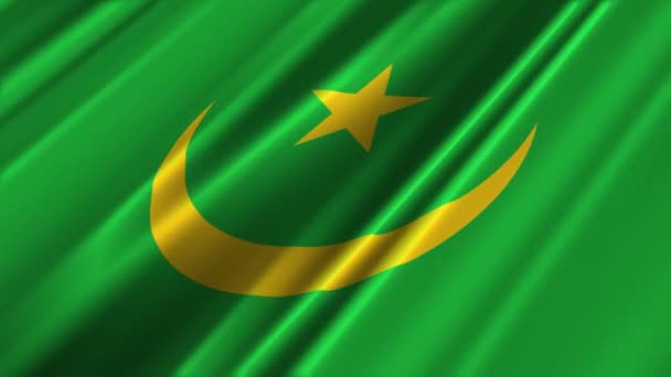 Mauritânia Bandeira — Vídeo de Stock