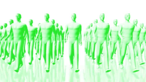 Men Walking Business Concept - Командна робота лідерства — стокове відео