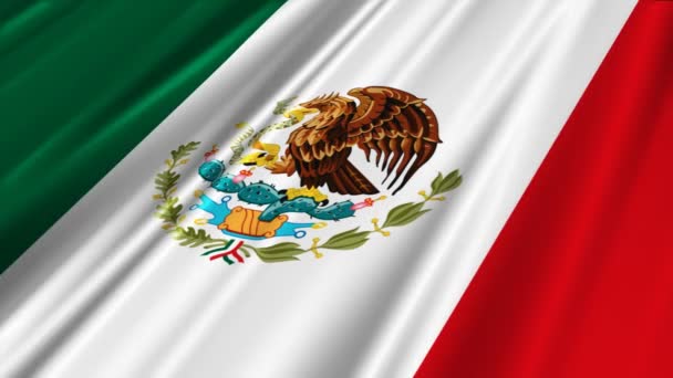 Bandeira do México acenando — Vídeo de Stock