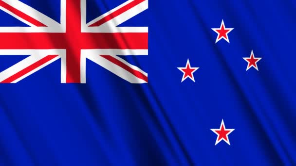 Nya Zeeland flagga — Stockvideo