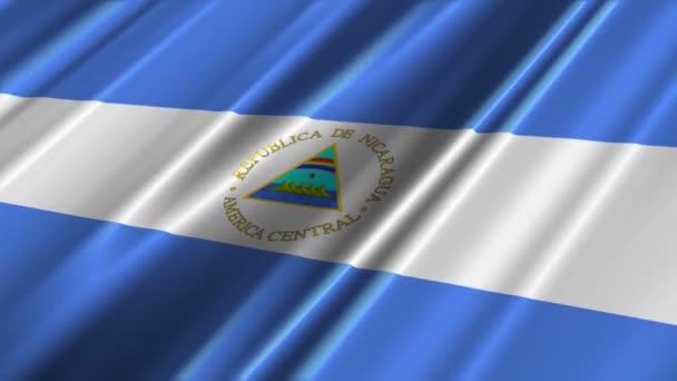 Nicaragua-Flagge — Stockvideo