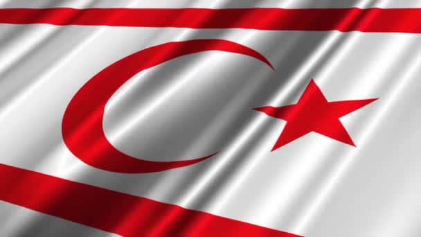 Bandeira do Norte de Chipre — Vídeo de Stock