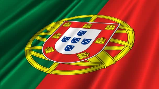 Bandera de Portugal — Vídeo de stock