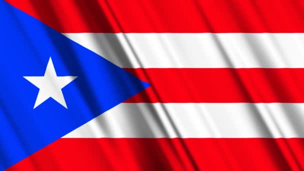 Puerto Rico flagga — Stockvideo