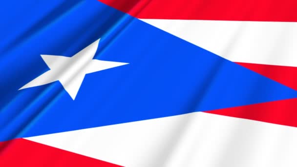 Bandeira de Porto Rico — Vídeo de Stock