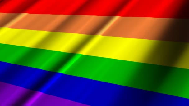 Радужный гей-флаг — стоковое видео