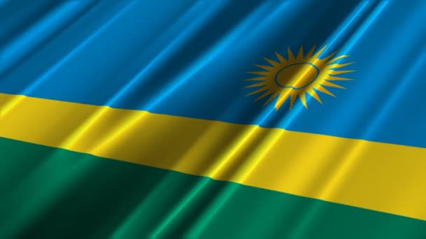 Vlag van Rwanda — Stockvideo