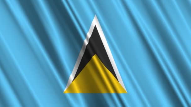 Saint Lucia Flag — Stock Video