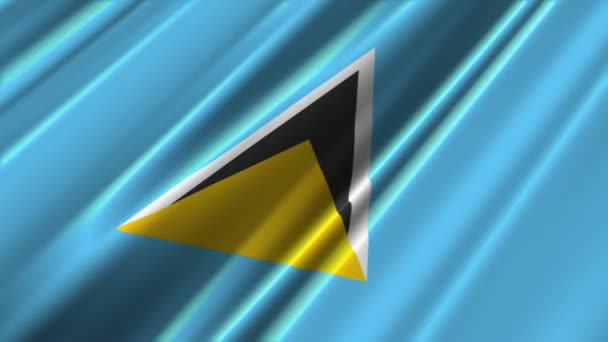 Saint Lucias flagga — Stockvideo