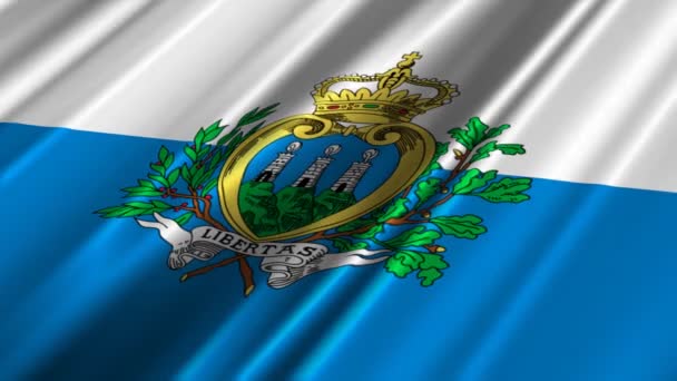 Bandera de San Marino — Vídeo de stock
