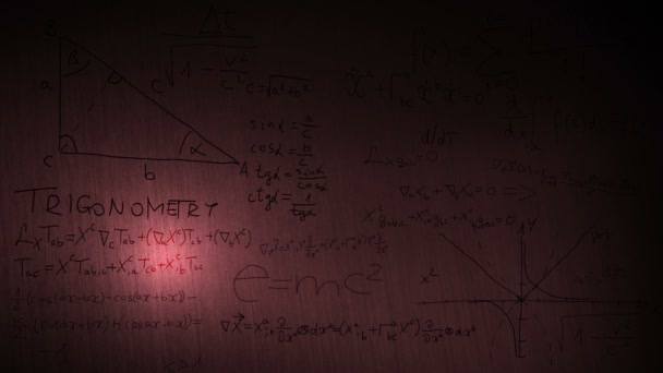 gros plan des formules mathématiques sur un tableau noir