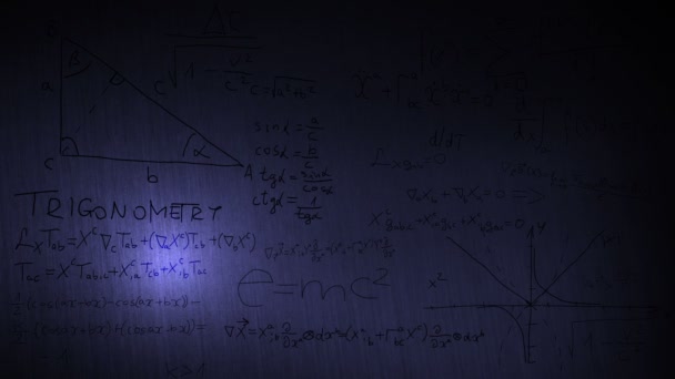 gros plan des formules mathématiques sur un tableau noir