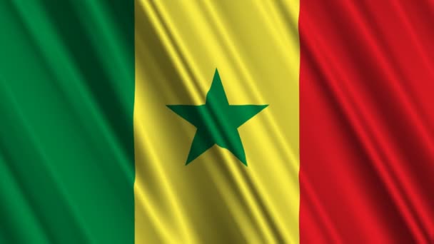 Vlag van Senegal — Stockvideo