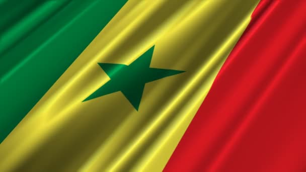 Bandera de Senegal — Vídeo de stock