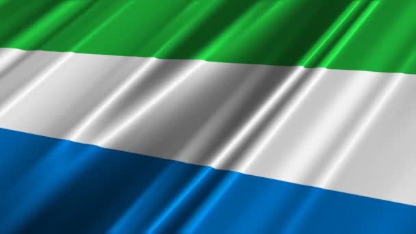 Bandera de Sierrra Leone — Vídeo de stock