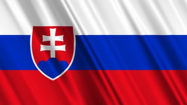 Флаг Словакии — стоковое видео