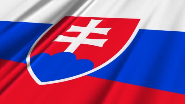 Eslováquia Bandeira — Vídeo de Stock