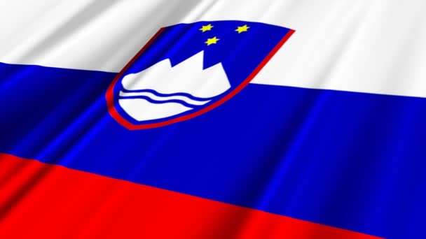 Slowenische Flagge — Stockvideo