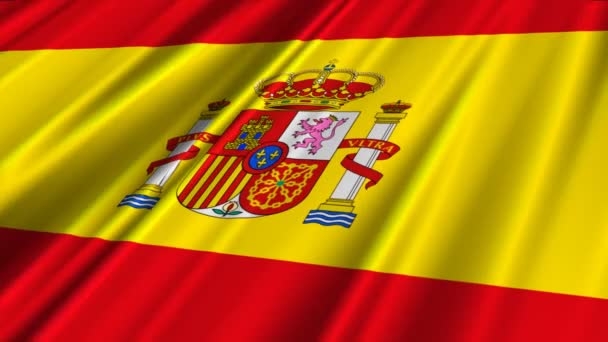 Bandera de España — Vídeo de stock