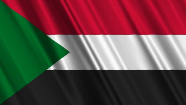 Флаг Судана — стоковое видео