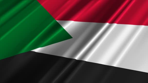 Szudán zászló — Stock videók