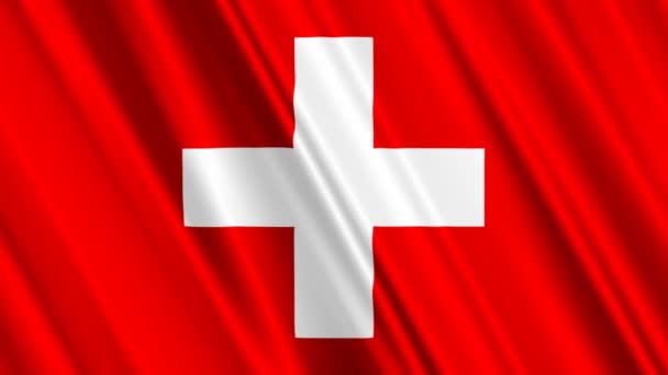 Suiza bandera — Vídeo de stock