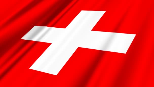 Schweizer Flagge — Stockvideo