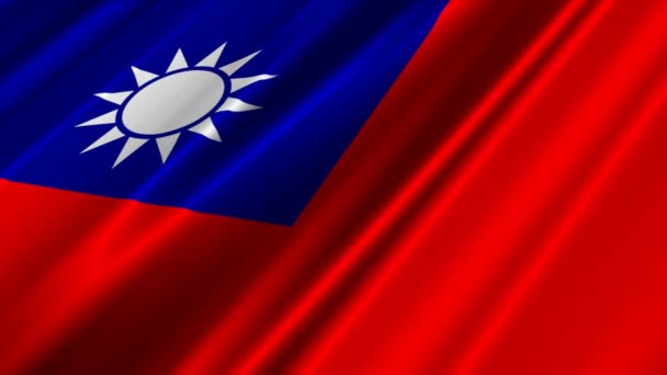 Bandeira de Taiwan — Vídeo de Stock