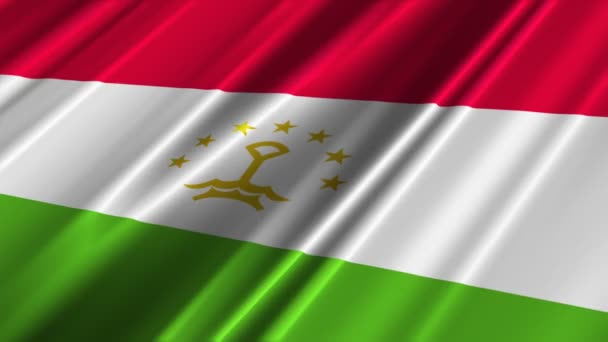Bandeira do Tajiquistão — Vídeo de Stock